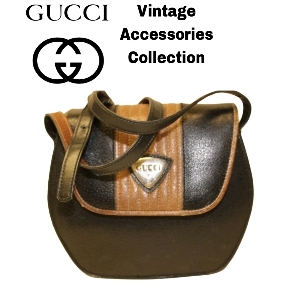 RARE❗️Gucci Accessory Collection Vintage 80's Italy Petite Crossbody Satchel Bag - Picture 3 of 16